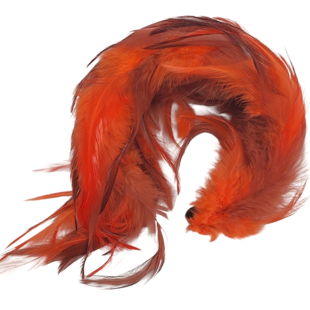 Vintage Orange Feather Hair Fascinator Headband Accessory